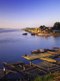 Bamboo Rafts, Mandalay, Myanmar Photographic Print by Inga Spence