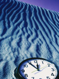 Clock Reading 11:55 Pm in the Sand Photographic Print by David Wasserman