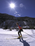 Cross-Country Skate Skier, CO Photographic Print by Kevin Beebe