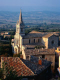 Aerial of church, Provence, FR Lámina fotográfica por Ken Glaser