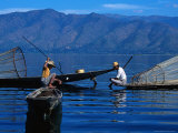 Fishermen, Inle Lake, Burma Photographic Print by Sandy Ostroff