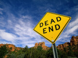 Road Sign, Dead End Photographic Print by James Lemass