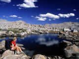 Hiker, Sierra Nevada Range, CA Photographic Print by Mitch Diamond