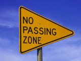 Sign for "No Passing Zone" Fotografie-Druck von Chris Rogers