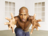 African-American Man Coming Towards Viewer Photographie par Jim McGuire