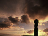 Moai at Ahu Tahai, Easter Island, Chile Photographic Print by Angelo Cavalli
