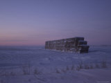 Winter in Manitoba, Prairie Scene Lámina fotográfica por Keith Levit