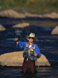 Man Fly Fishing, Animas River, CO Photographic Print by Wiley & Wales 
