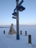 Snow Scene, Town Of Gimli Manitoba Lámina fotográfica por Keith Levit