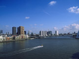 Water Ferry About to Go Under Erasmus Bridge Photographic Print by Barry Winiker