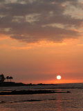 Big Island of Hawaii - Sunset from Beach Photographic Print by Keith Levit