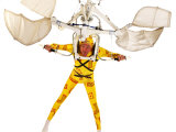 Man in a Flying Machine with Yellow Suit Photographic Print by Jim McGuire