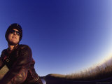 Man on Motorcycle Photographic Print by David Wasserman