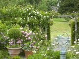 Rose Garden with Wooden Trellis, Little Malvern Court Worcester Photographie par Mark Bolton