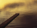 USA, Vermont, Dock on Lake Photographic Print
