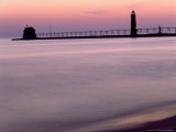 Sunset Light on Grand Haven Lighthouse, MI Photographic Print by Willard Clay