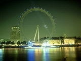 London Eye at Night, UK Photographic Print by Mike England