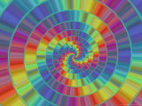 Abstract Multi-Coloured Spiral Design Fotografie-Druck von Albert Klein