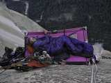 A Night in the Portaledge Climbing El Capitan, Yosemite National Park Affiches par Michael Brown