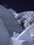 Crossing Ladders Through the Khumbu Ice Fall, Nepal Prints by Michael Brown