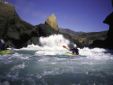 Sea Kayaking by Cliff, USA Poster par Michael Brown