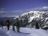 Snowshoing in Colorado Affiche par Michael Brown