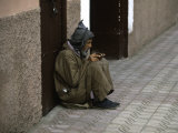 Old Man, Nepal Print by Michael Brown