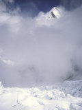 Climbing into the Storm to Reach the Top, Nepal Posters par Michael Brown