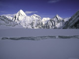 Mount Lingtren from Western Comb, Nepal Poster by Michael Brown