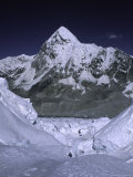 View of Mount Pumori from Khumbu Ice Fall, Nepal Print by Michael Brown
