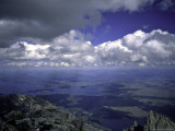 Sea of Clouds Over a Lake Landscape Seen from the Summit of a Mountain, Colorado Affiche par Michael Brown