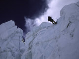 Rapelling Down Khumbu Ice Fall Posters by Michael Brown