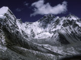 Mountain Range Includng Mount Lingtren, Khumbutse, Chantse, Nepal Prints by Michael Brown