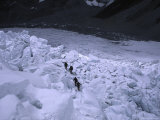 Mountaineering on Khumbu Ice Fall Posters by Michael Brown