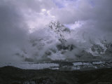 Glacier Below Framed Mountain Peak, Nepal Prints by Michael Brown