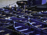 Blue Boats, Morocco Photographie par Michael Brown