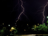 Lightning Storm Above Street, Boulder Posters by Michael Brown