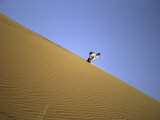 Snowboarding on Sanddunes, Morocco Prints by Michael Brown