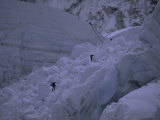 Climbing Khumbu Ice Fall, Everest, Nepal Posters by Michael Brown