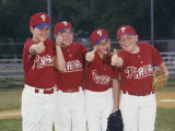Portrait of a Group of Boys on a Baseball Team Photographic Print