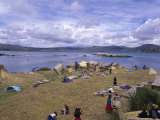 Uros Islands, Lake Titicaca, Peru Photographie
