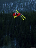 Skier Performing Stunt Photographic Print