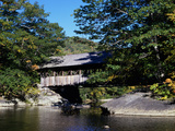 Covered Bridge, Gold Brook Bridge, Stowe, Vermont, USA Photographic Print