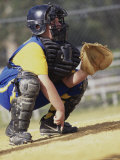 Boy Playing Baseball Photographic Print
