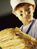Close-up of a Boy in a Baseball Uniform Photographic Print