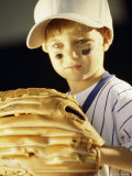 Boy in a Baseball Uniform Photographic Print