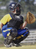 Boy Playing Baseball Photographic Print