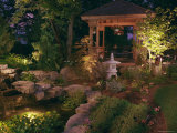 Garden Gazebo at Night Photographic Print
