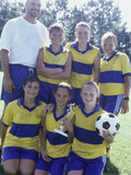 Portrait of a Female Soccer Team Photographic Print