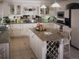 Kitchen with Built In Wine Rack Photographic Print